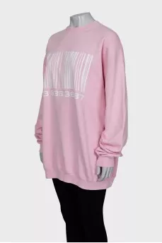 Pink oversized sweatshirt