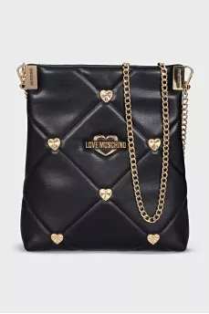 Quilted bag decorated with hearts