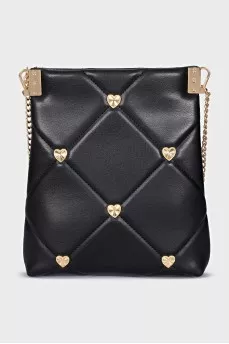 Quilted bag decorated with hearts