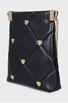 Quilted bag decorated with hearts