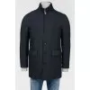 Long jacket with patch pockets