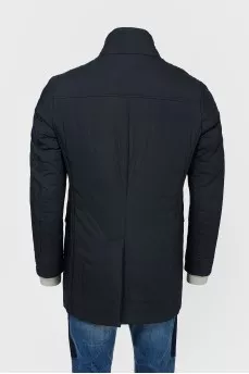 Long jacket with patch pockets