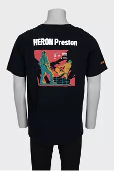 Men's black printed t-shirt