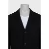 Men's straight-cut coat with pockets