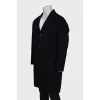 Men's straight-cut coat with pockets