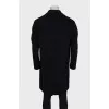 Men's straight-cut coat with pockets