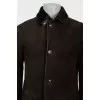 Brown suede sheepskin coat
