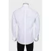 Men's white long sleeve shirt