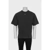 Men's straight t-shirt with back print