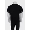 Men's T-shirt with branded print on the sleeves