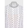 Knitted dress with a relief pattern