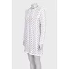 Knitted dress with a relief pattern