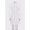 Knitted dress with a relief pattern