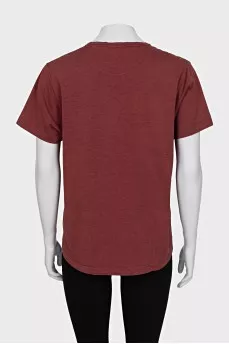 Straight-cut T-shirt with a round neck