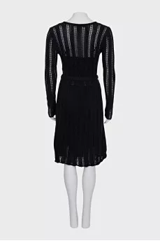 Black knitted dress