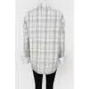 Checked jacket with tag cuffs