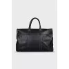 Black leather bag