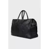 Black leather bag