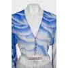 Silk blouse decorated with beads