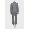 Gray striped suit