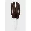 Knitted dress with a low waist