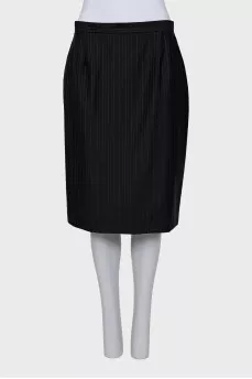 Black striped wool suit
