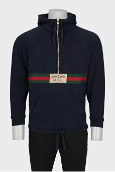 Men's zip-up hoodie with logo