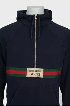 Men's zip-up hoodie with logo