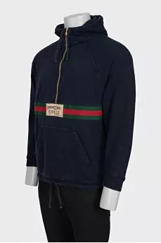 Men's zip-up hoodie with logo