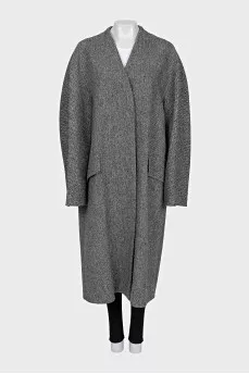 Oversized wool coat