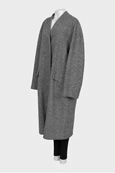 Oversized wool coat