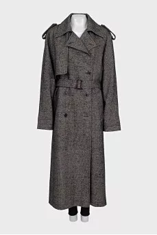 Maxi coat with belt