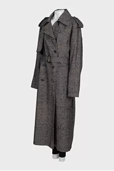 Maxi coat with belt