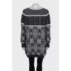Printed long sleeve dress