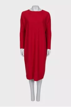 Straight red dress