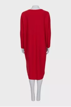 Straight red dress