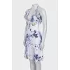 Floral print dress with open back