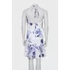 Floral print dress with open back
