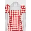 Fitted silk dress with bows