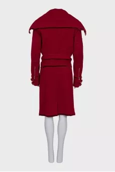Red three-piece suit