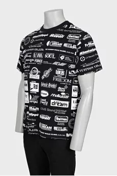 Men's straight printed T-shirt