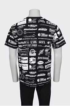 Men's straight printed T-shirt