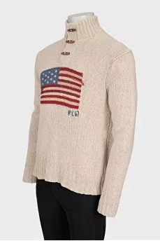 Men's button-down sweater