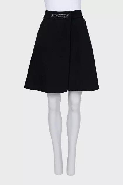 Black button-down skirt