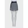 Houndstooth print mini skirt