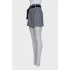 Houndstooth print mini skirt