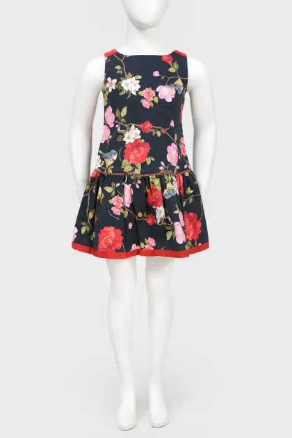 Floral print sleeveless dress