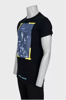 Men's T-shirt with contrasting print