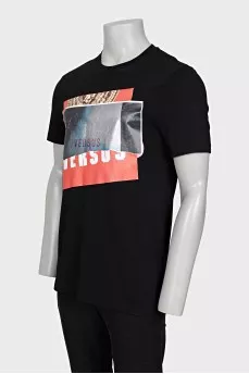 Men's straight-cut printed t-shirt
