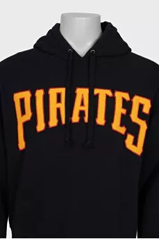 Men's black hoodie with print